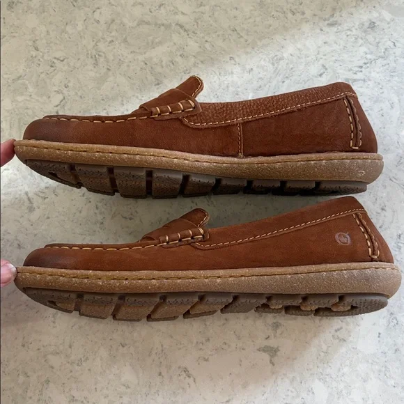 Born Nerina women’s suede penny loafer Brown Size 9 - Picture 5 of 12